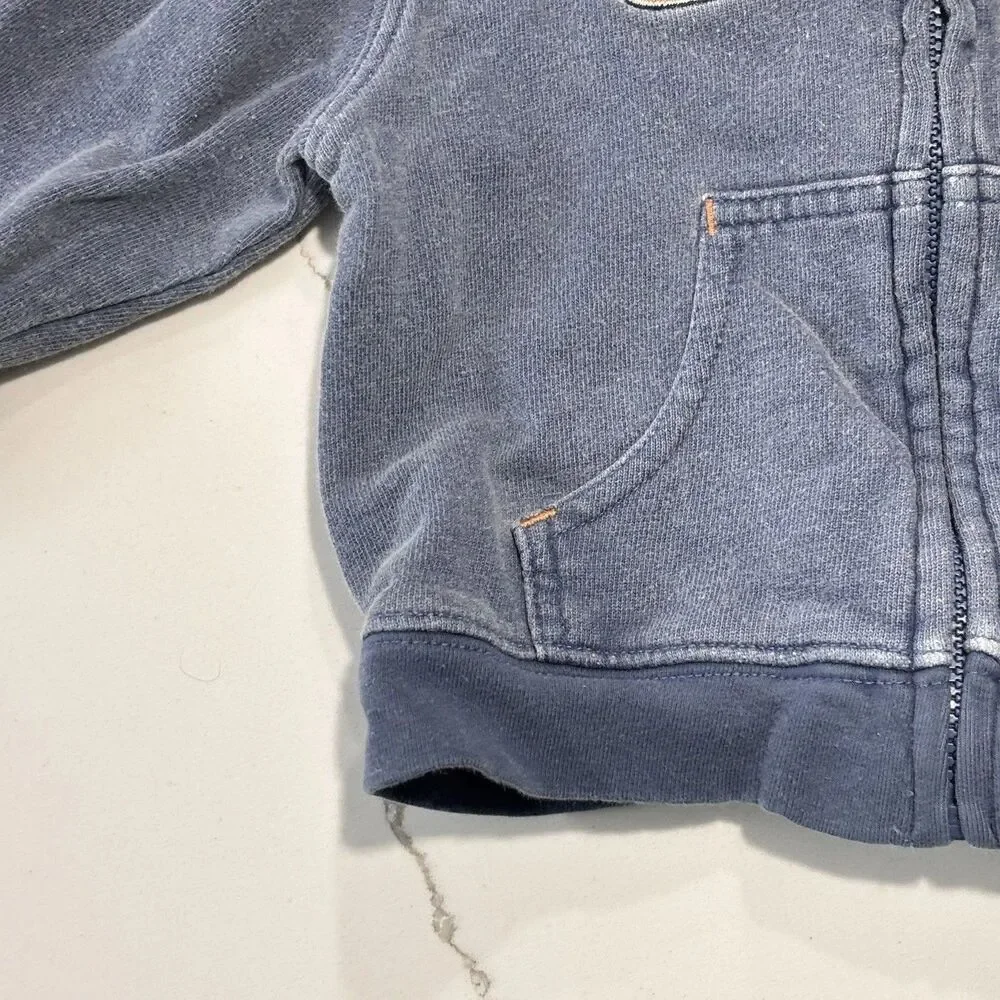 Carter's Infant Baby Boys Blue Orange Full Zip up Team Hoodie Size 6M Sweatshirt